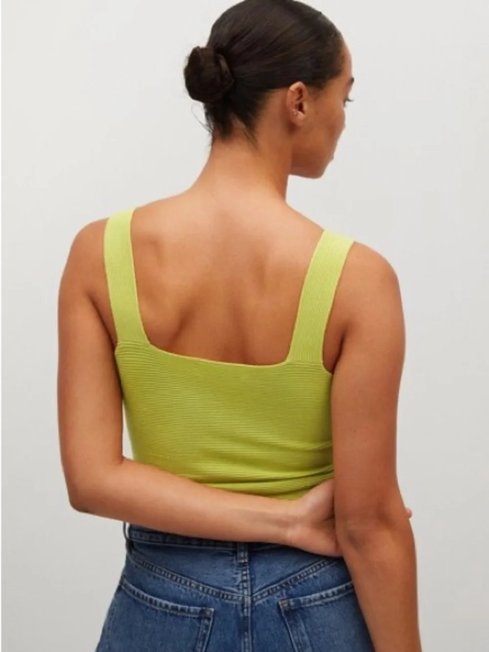 Mango Ribbed Crop Top - Picture 2 of 12